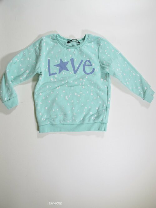 Mikina pro holky bílo zelenkavá secondhnad