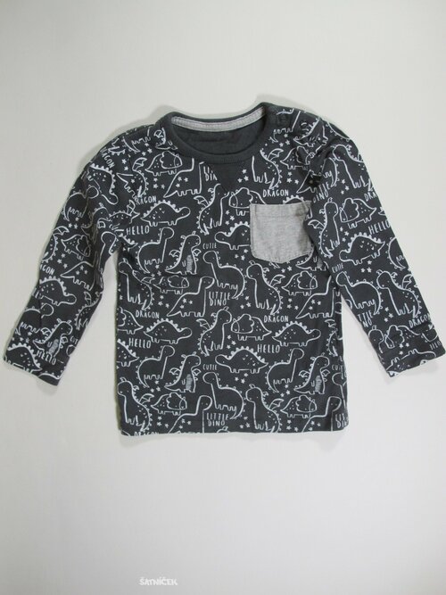 Triko dl.rukáv pro kluky s dinosaury secondhand