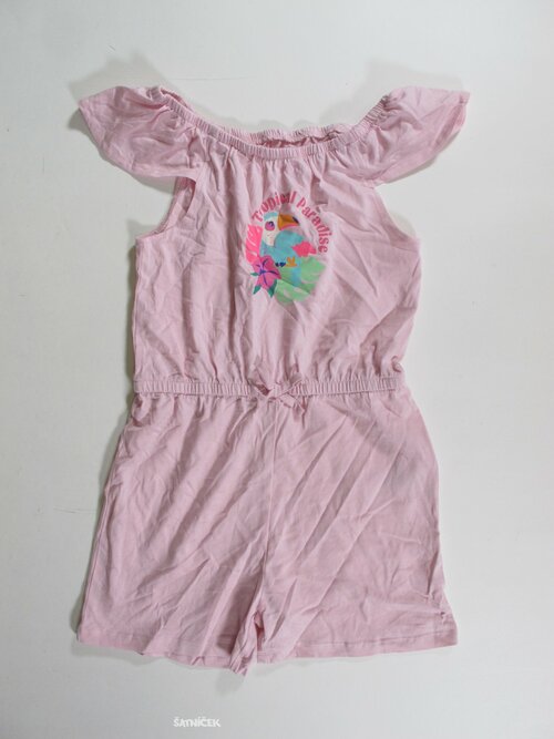 Letní overal pro holky růžový secondhand