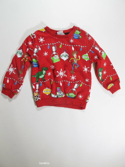 Mikina pro kluky vánoční červená secondhand