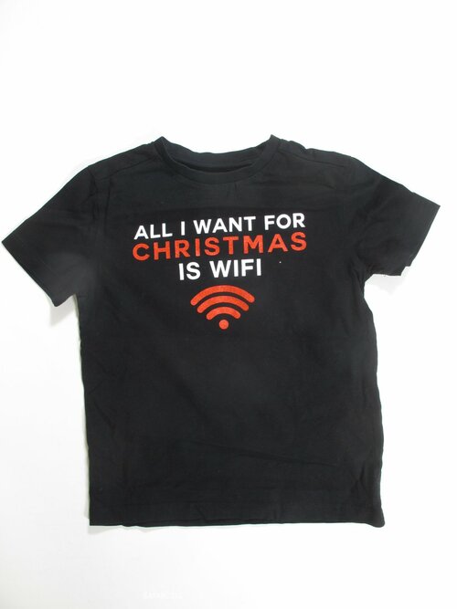 Černé triko pro děti vánoční secondhnad