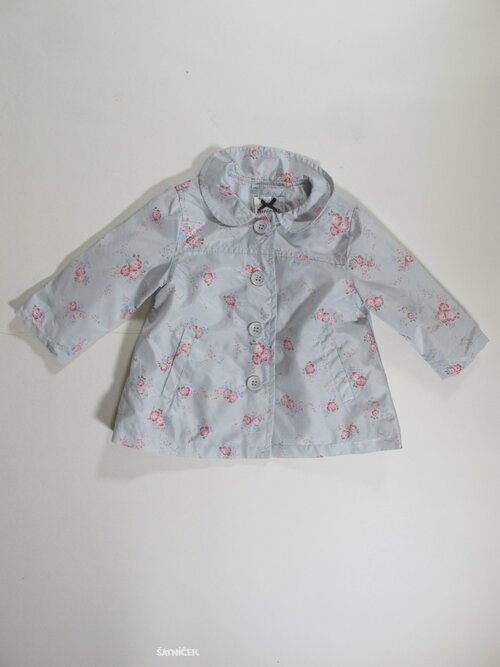 Šustáková bunda  s kytkami  secondhand