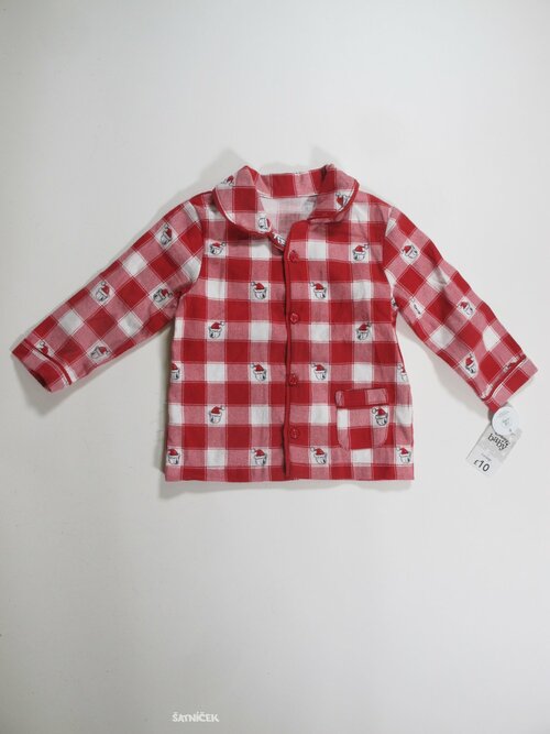 Vršek od pyžama kostkovaný vánoční outlet