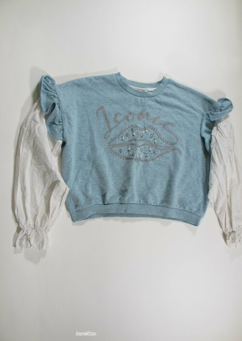 Mikina pro holky s látkovými rukávy secondhand