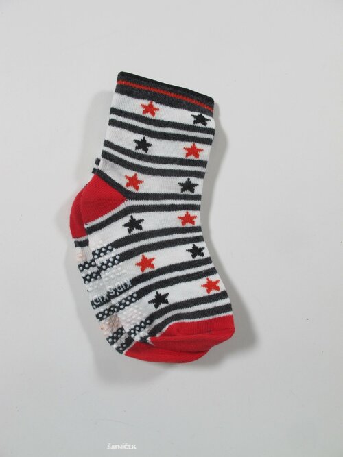Ponožky pro kluky  černo bílo červené   nové 