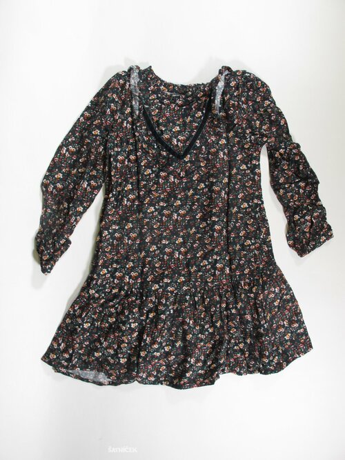 Šaty dl rukáv s kytkami secondhand