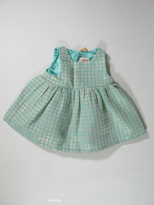 Šaty zeleno zlaté pro holky secondhand