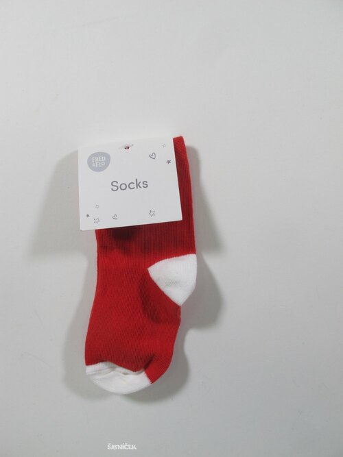 Červeno bílé ponožky po děti outlet