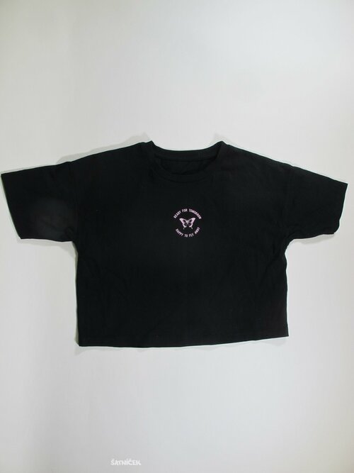 Triko  černé pro holky, crop secondhand