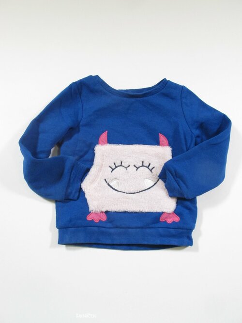 Modrá mikina s obrázkem   pro holky secondhand