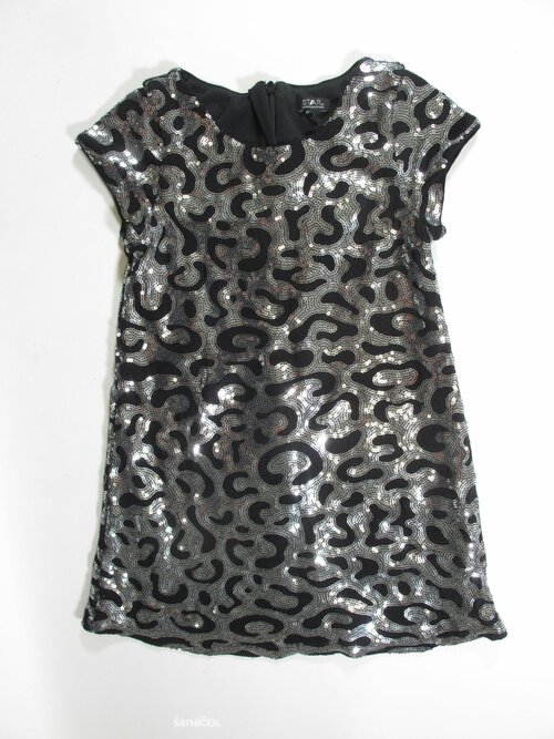 Šaty pro holky černo stříbrné secondhand