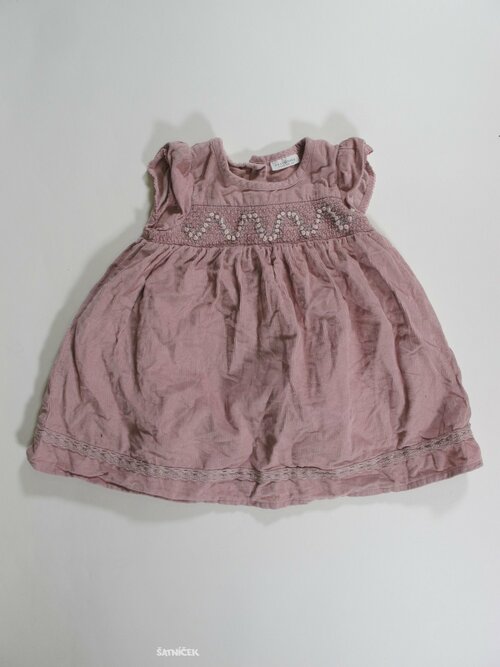 Manžestrové šaty starorůžové secondhand