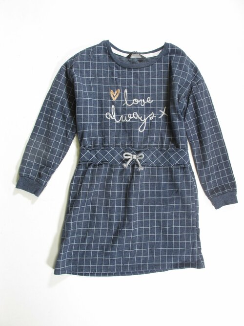 Mikinové šaty pro holky kostkované secondhand