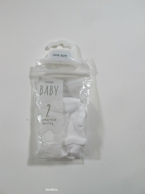 1x rukavičky pro děti bílé outlet