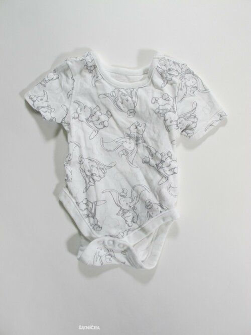 Bílé body pro kluky se slony  secondhand