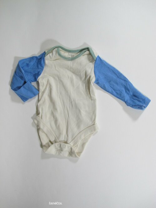 Body dl rukáv pro kluky modro smetanové secondhand