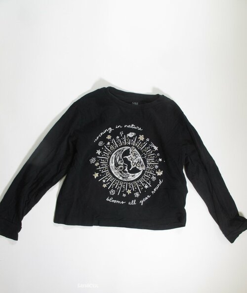 Triko dl.rukáv pro holky černé crop secondhand