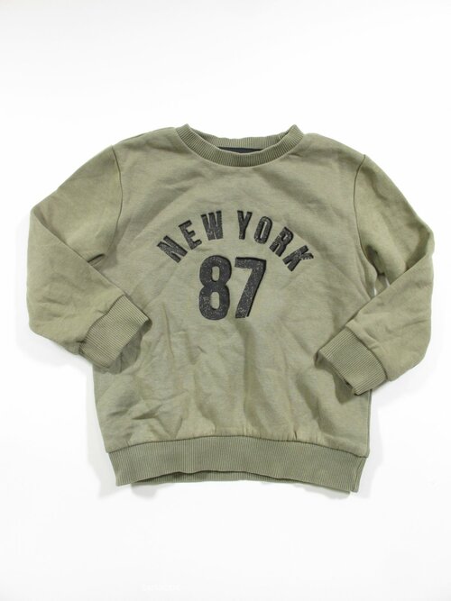 Zelená mikina s nápisem secondhand