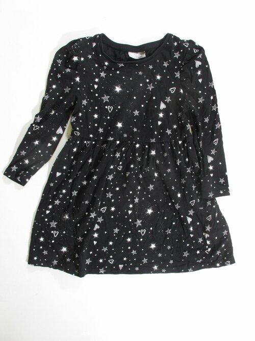 Tunika -šaty dl rukáv pro holky se srdíčky secondhand