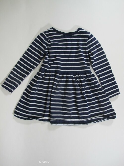 Šaty dl rukáv s pruhem  modro bílé secondhand