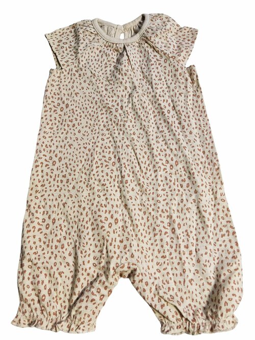 Overal krátký hnědý se vzorem pro holky secondhand