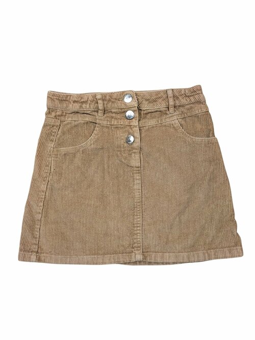 Hnědá žebrovaná sukně secondhand