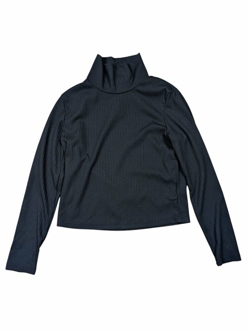 Černý žebrovaný rolák pro holky secondhand