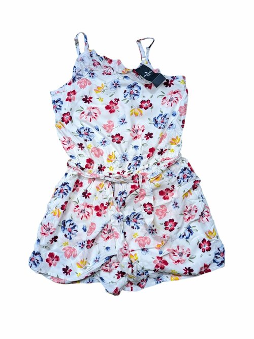 Bílý overal pro holky s květinami outlet