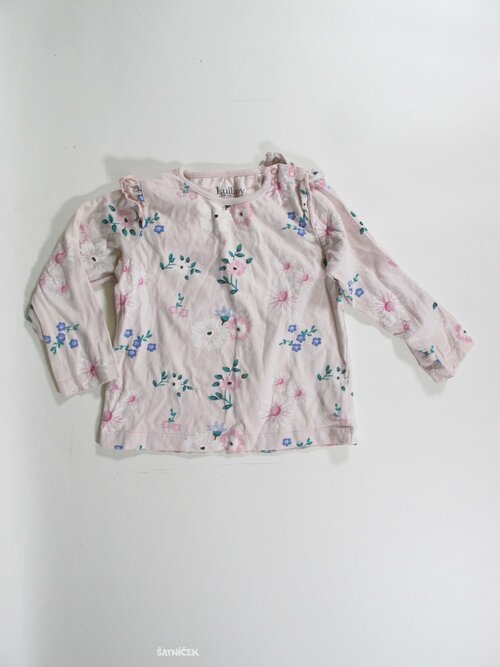 Triko dl.rukáv pro holky s kytkami secondhnad