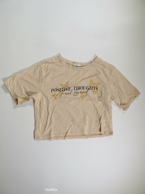 Triko světlé crop pro holky secondahnd