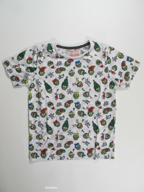 Triko pro kluky vánoční bílé secondhand