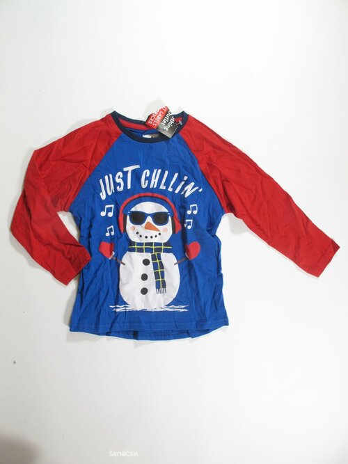 Triko dl.rukáv pro kluky modro červené secondhnad