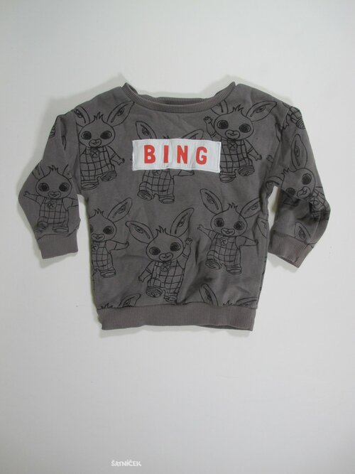 Šedá obrázková  mikina pro kluky  secondhand