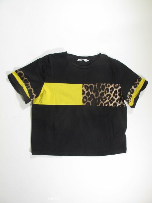 Triko pro holky černo žluté crop secondhand