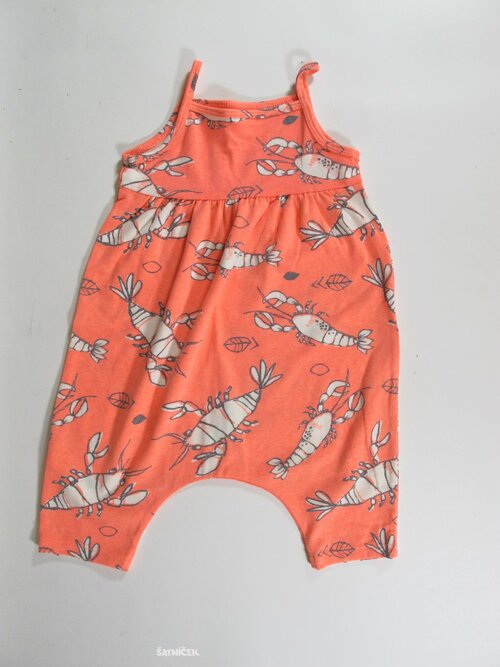 Letní overal pro holky oranžový secondhand