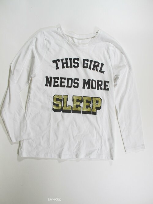 Triko dl.rukáv pro holky bílé  secondhnad