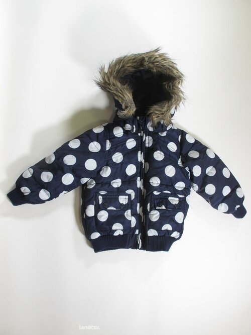 Zimní  puntíkovaná bunda  pro holky secondhand