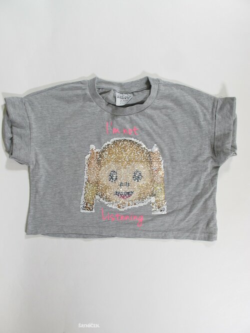 Triko pro holky šedé secondhand,crop