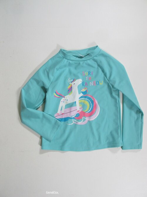 Triko dl rukáv plavkové zelenkavé secondhand