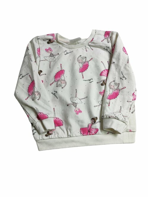 Bílá mikina s baletkou pro holky secondhand so cute