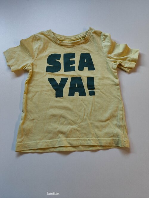 Triko pro kluky žluté s nápisem secondhand