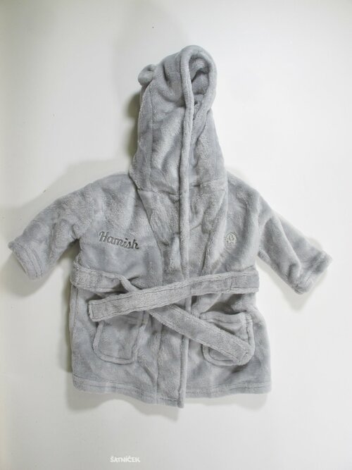 Šedý župan pro kluky nový 