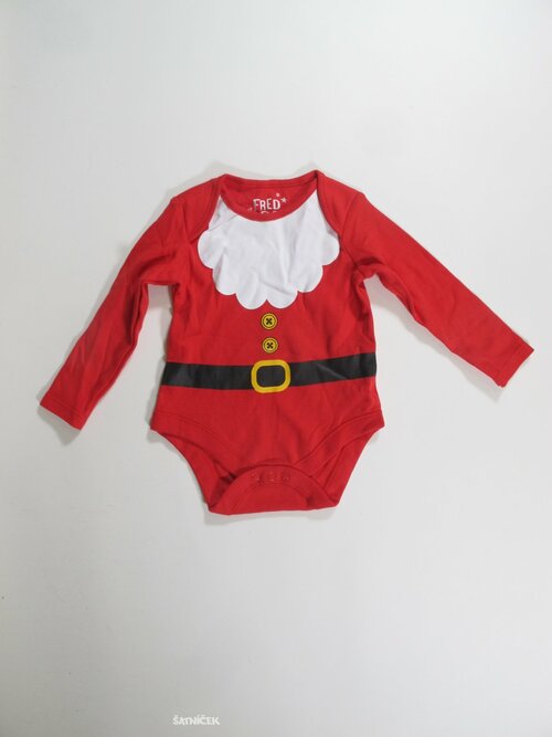 Body dl rukáv červené vánoční secondhand
