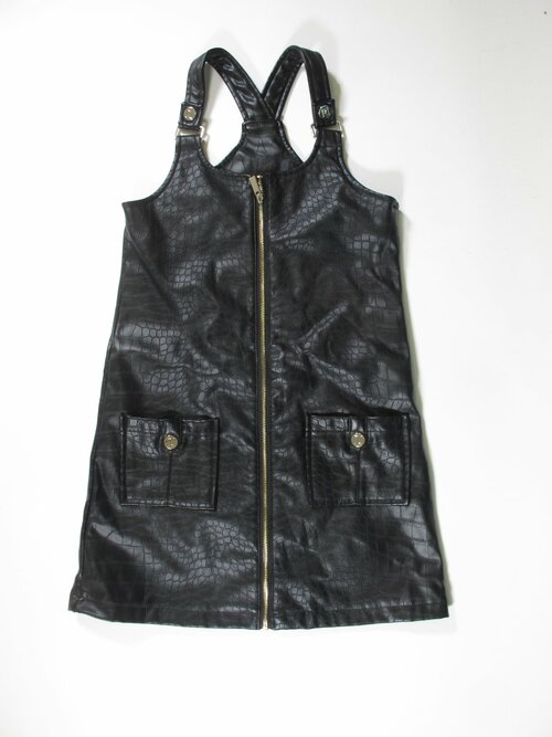 Koženkové šaty pro holky černé secondhand