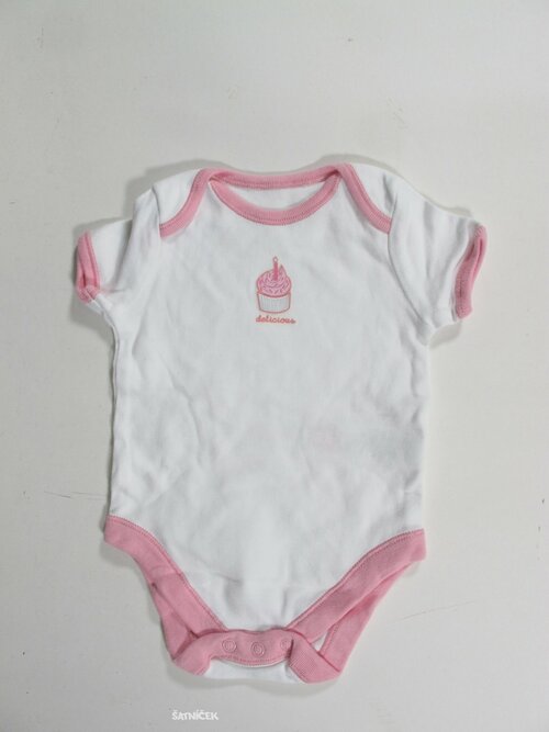 Body pro  holky bílo růžové  s obrázkem    secondhand