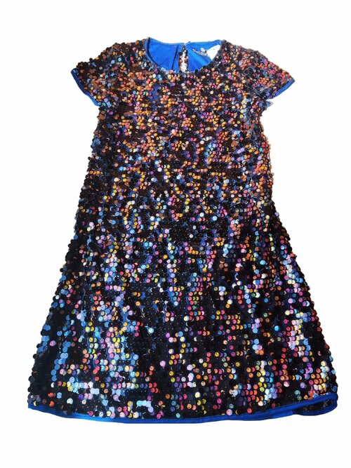 Třpytivé šaty s modrým podšitím outlet Nutmeg