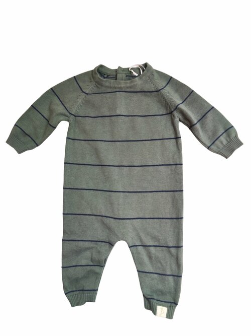 Tmavě zelený overal s pruhy pro kluky secondhand Billie