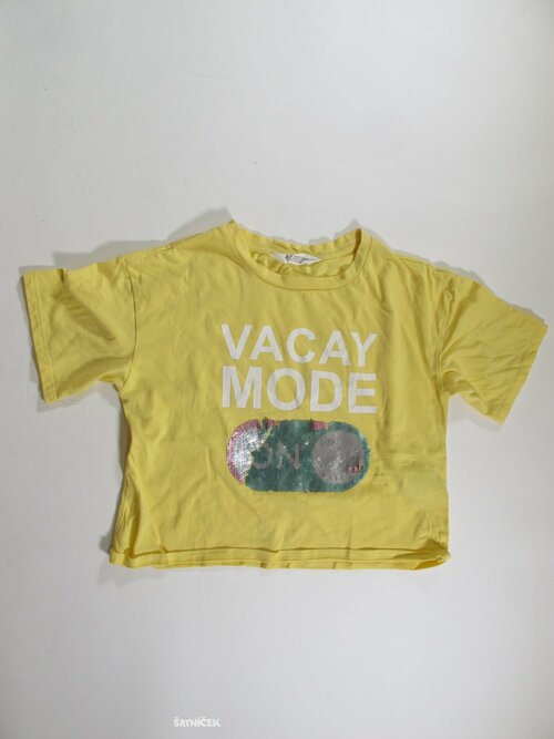 Triko pro holky žluté crop secondhand
