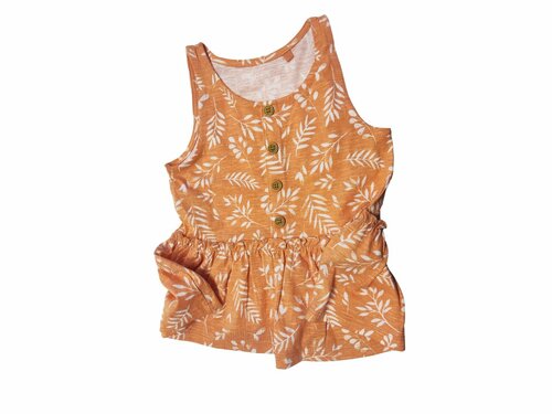 Oranžové šaty s obrázky secondhand TU