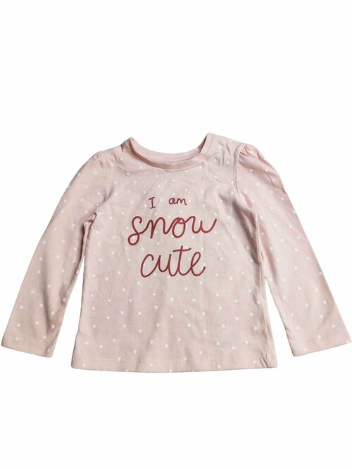 Růžové triko s puntíky dlouhý rukáv pro holky outlet George